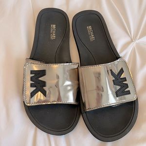 Michael Kors logo MK slides